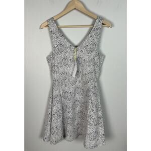 NWT BCBGENERATION Blue Combo Textured Floral Dress Swing Aline Size Small Women